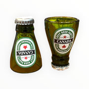 Canada  Green Bottle Shaped Shot Glasses | Best Gift Idea or Bachelor Party Favor | Wine Glasses | Whiskey Glasses | Cocktail Glasses | Bar Glasses | Beer Glasses | Couple Glass