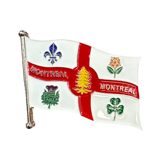 Montreal flag magnet metal DieCast