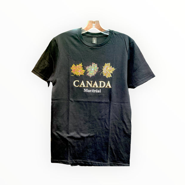 Canada Montreal 3 Maple Leaf Women T-Shirt black