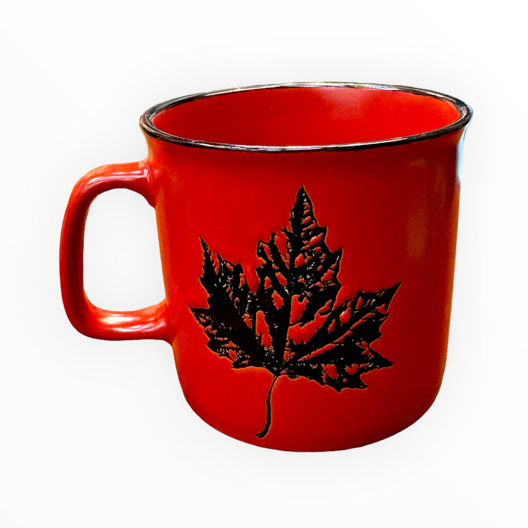 CANADA COFFEE MUG  W/ MOOSE HEAD AND MAPLE LEAF THEME | TEA CUP 11oz CERAMIC