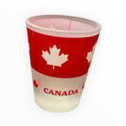 4 Canada Red Maple Leaf Frosted Shot Glasses | Best Gift Idea or Bachelor Party Favor | Shots | Whiskey Glasses | Cocktail Glasses | Bar Glasses | Couple Glass