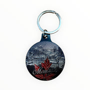 Montreal Skyline Vintage Keychain - Metal - Bronze or Silver Variations - Porte-Cle Key Ring