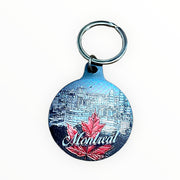 Montreal Skyline Vintage Keychain - Metal - Bronze or Silver Variations - Porte-Cle Key Ring