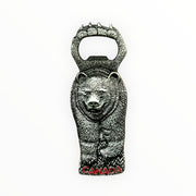 Bottle Opener - Canada Moose/Bear 3D Silver / BrownTone Solid Metal Opener