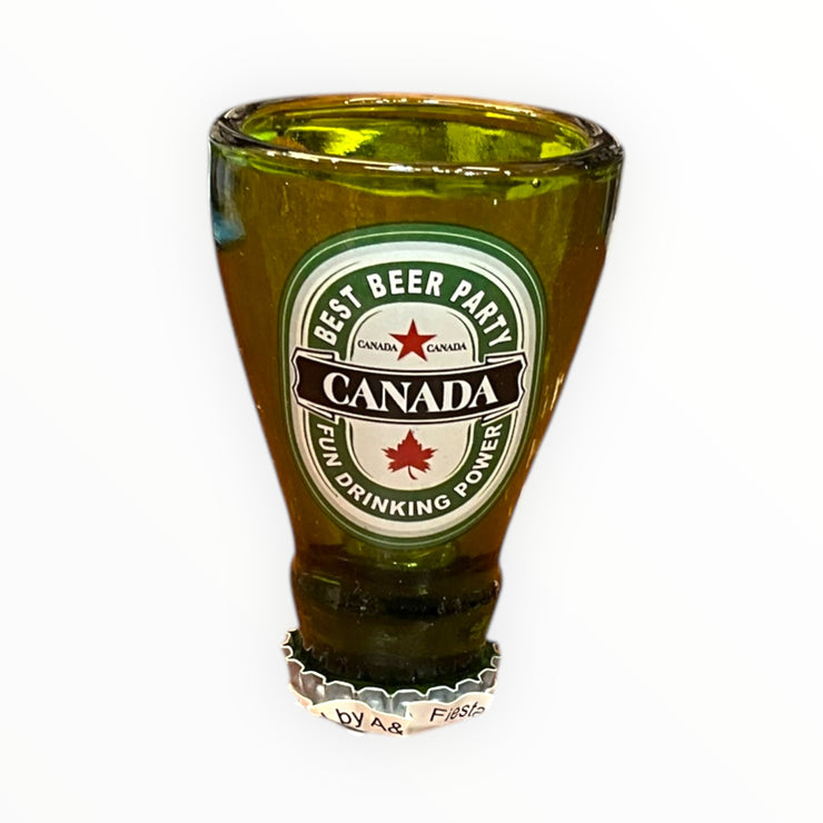 Canada  Green Bottle Shaped Shot Glasses | Best Gift Idea or Bachelor Party Favor | Wine Glasses | Whiskey Glasses | Cocktail Glasses | Bar Glasses | Beer Glasses | Couple Glass