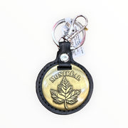 Keychain Canada Maple Leaf Embossed Leather Metal Key Ring Porte Cle