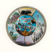 Canada /Québec Scenic Souvenir Tin Plate Gift 6” Circle Shaped