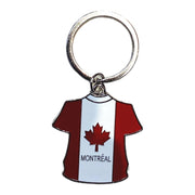 MONTREAL KEYCHAIN - CANADIAN FLAG JERSEY THEME DIE-CAST KEY RING