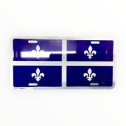 CANADA / QUEBEC & MONTREAL FLAG ON LICENSE PLATE 12x6 inches QUEBEC STANDARD LICENSE PLATE