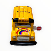 Montreal Mini School Bus Rainbow 🌈 Hood Metal Die Cast Souvenir Toys Collection
