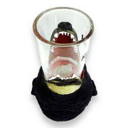Puzzled Animal-Theme Poly Black Bear Cool Animal Head Montreal Shot Glass
