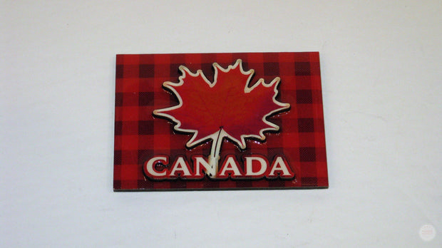 2 Fridge Magnets Canada 3D Red Canadian Maple Leaf