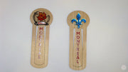 2 Wooden Montreal Bookmarks with Canada Maple Leaf & Quebec logo Souvenir Gifts