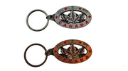 2pc Canada Maple Leaf Keychain Metal Silver & Bronze Color