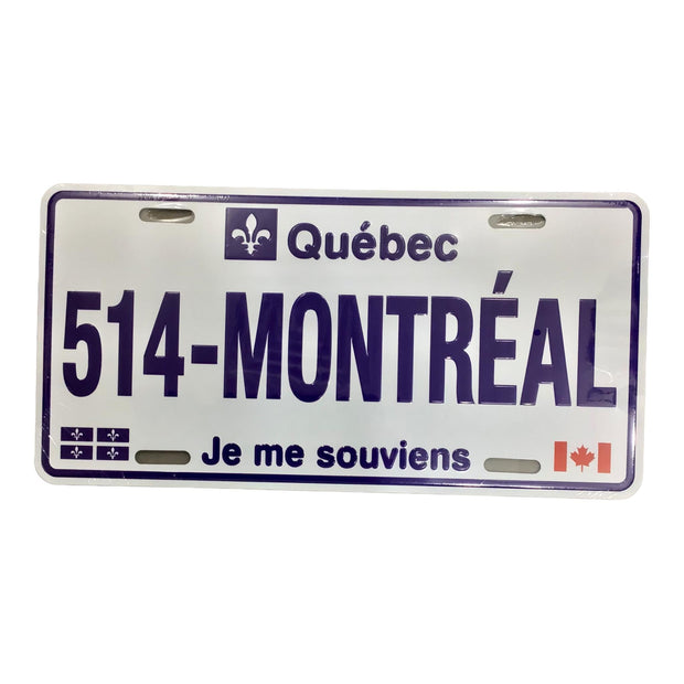 514-Montréal Customized Quebec Car Plate Size Novelty Souvenir Gift Plate