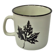 CANADA COFFEE MUG IVORY W/ MOOSE HEAD AND MAPLE LEAF THEME | TEA CUP 11oz CERAMIC