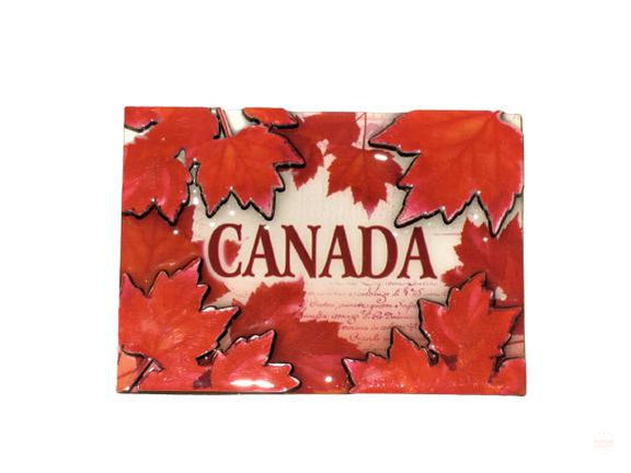 Canada 3D Red Maple Leaf Fridge Magnet 3.5" X 2.5"