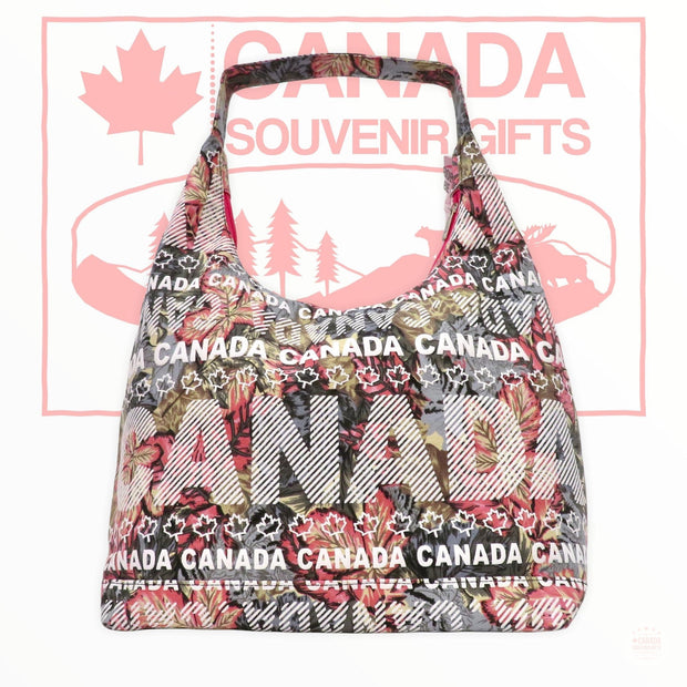 Canada Maple Leaf Everyday Large Multi-Purpose Travel Ladies Bag - Vintage Souvenir Shoulder Bag for Shopping, Work, & School