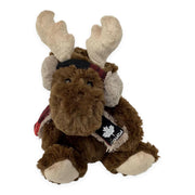 Canada Moose Stuffed Animal Toy | Duffy Ear Muff Moose 9 Inches with Canada Buffalo Plaid Scarf | Moose Stuffed Plush Toy | Soft Cuddly Stuffed Moose for Baby and Girls