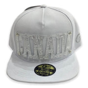 Canada White Baseball Cap Free Adjustable - Adults Unisex Men & Women Hat