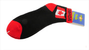 Canadian Flag Unisex Men Women Casual Low Cut Socks Canadian Souvenir Collection with Red and Black