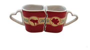 Canadian Moose and Maple Leaf 2-in-1 Ceramic Coffee Mug Travel Canada Gift Set (2 Mugs, 11 Ounces)