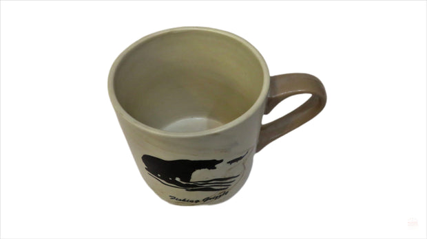 Grizzly Bear Theme Marble Coffee Mug | Grizzly Bear Print Porcelain Coffee Mugs |Home and Kitchen Décor Coffee Cup Gift for Nature Lovers
