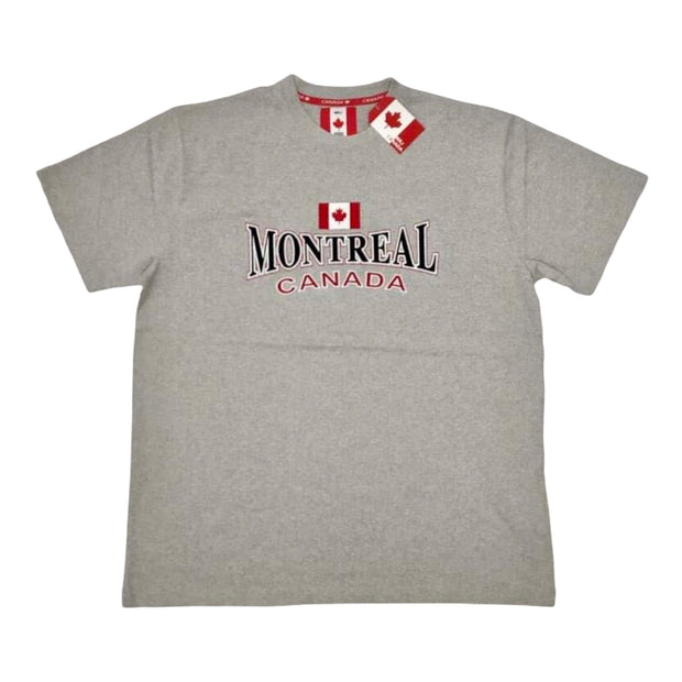Light Grey Montréal Embroidery Adult Unisex T-shirt