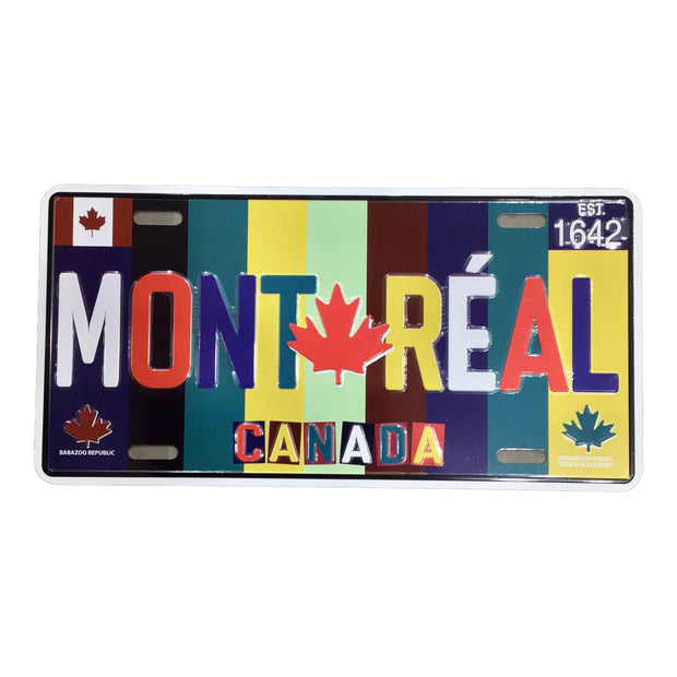 MONTRÉAL CANADA Customized Quebec Car Plate Size Novelty Souvenir Gift Plate Multi-Colours