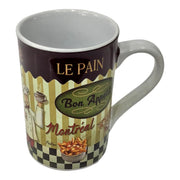 MONTREAL FAMOUS FOOD PRINT THEME COFFEE MUG. 13 oz CERAMIC TEA CUP