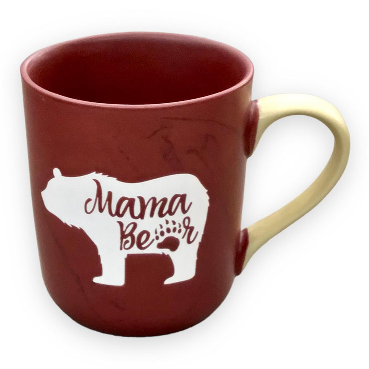 Mama Bear Coffee Mug, 18oz – Ceramic Coffee Mug with Mama Bear Needs A Coffee Quote – This Mug for Dad Makes a Great Gift – Features Cute Bear Shape Tea Cup