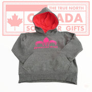 Montreal Adidas Pink on Grey Heritage Pullover Hoodie Youth Girls 8-14 Years Old Kids