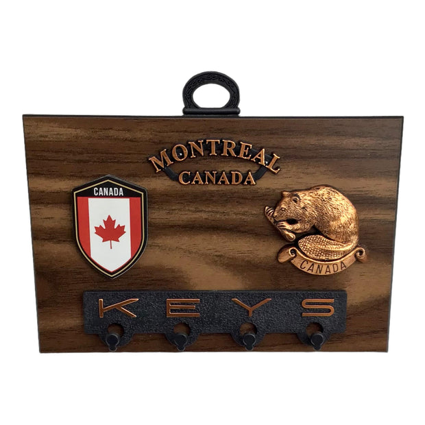 Montreal Canada Wooden Souvenir Wall Plaque 6” x 4” Canada Beaver