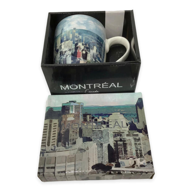 Montreal City Skyline Coffee Mug with Matching Gift Box 15oz Ceramic Mug | Travel Mugs and Coffee Cup