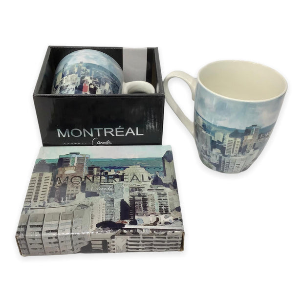 Montreal City Skyline Coffee Mug with Matching Gift Box 15oz Ceramic Mug | Travel Mugs and Coffee Cup