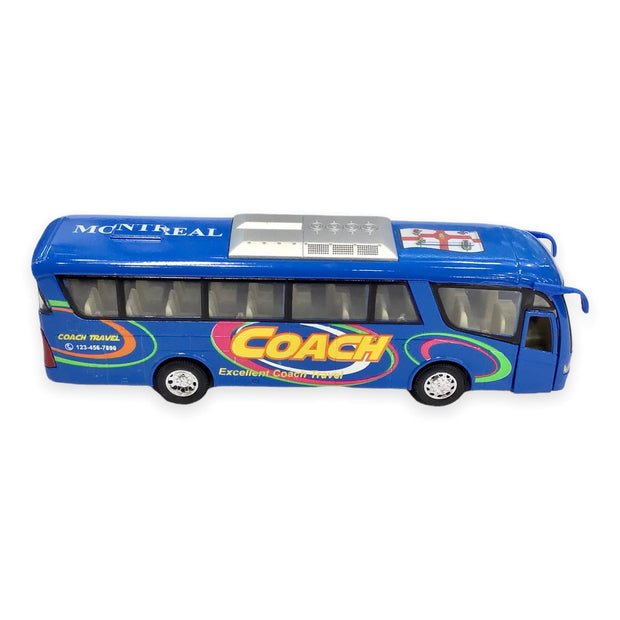 Montreal Coach Travel Tour Bus Toys Souvenir Gift - Metal Die Cast 7 inches
