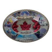 Montreal / Canada Scenic Souvenir Tin Plate Gift 7.5” x 5.5” Oval Shaped