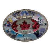 Montreal / Canada Scenic Souvenir Tin Plate Gift 7.5” x 5.5” Oval Shaped