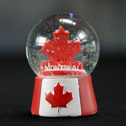 Montreal Snow Globe 65mm | Canada Flag Design Red Maple Leaf Snow Globe