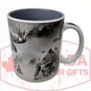 Moose Bear Wolf Canadian Paint 14 oz. Ceramic Mug | Canada Tea & Coffee Cup