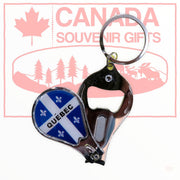 Nail Clipper Keychain - Quebec Flag Themed Bottle Opener Key Holder