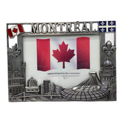 PHOTO FRAME MONTRÉAL SCENIC VINTAGE EMBOSSED 3D CUT 7.5” x 5.5” METAL PICTURES FRAME FOR 4x6 PHOTO