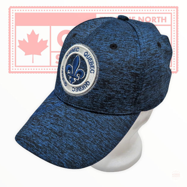 Quebec Fleur De Lys Blue Baseball Cap Hat Embroidery - Quebec Canada S