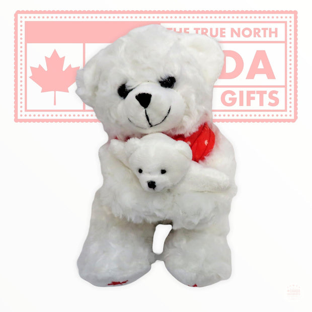 Stuffed Animal - White Bear and Baby Plush