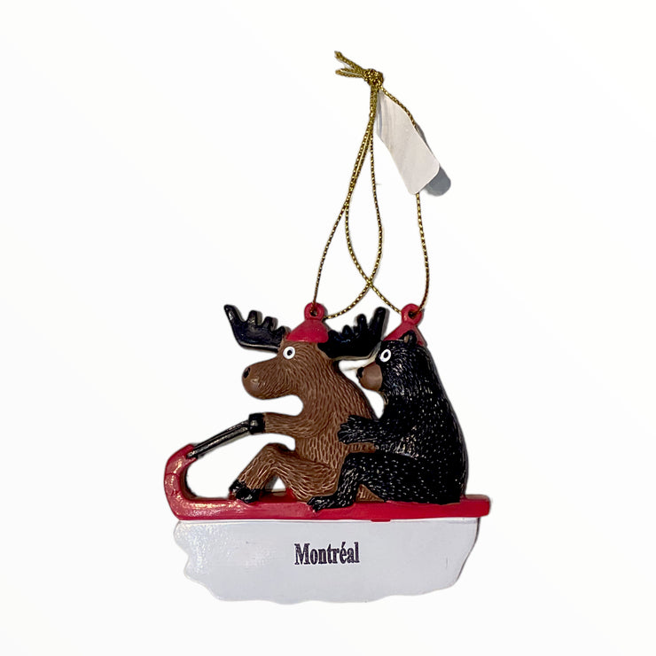 Montreal Christmas Ornament Bear and Moose