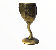 Shot Glass Small Metal Canadian Souvenir Goblet with RCMP Engraving & an outline of the Toronto Skyline