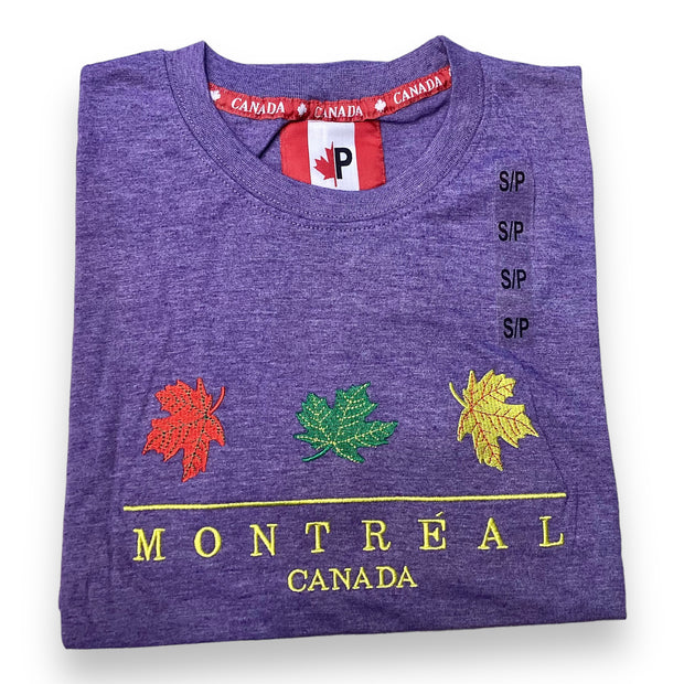 Montreal Maple Leaf Embroidery Adult T-shirt Unisex