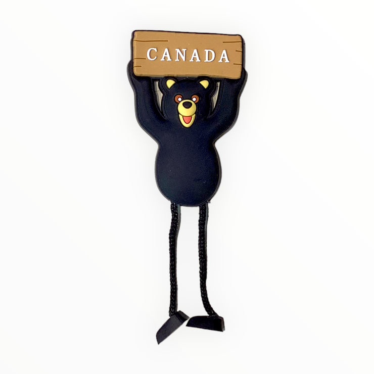 Canada Hanging Bear Rubber Magnet