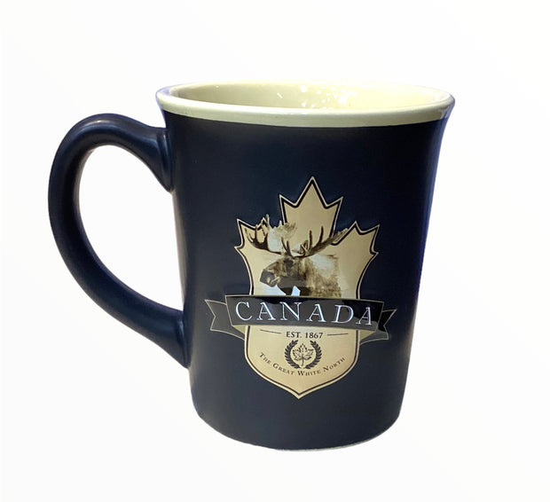 Souvenir Canada Moose Black Mug 18 oz Large Coffee Cup