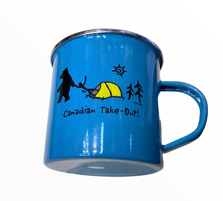 TIN MUG CANADIAN Take-Out TRAVEL TIN COFFEE CUP